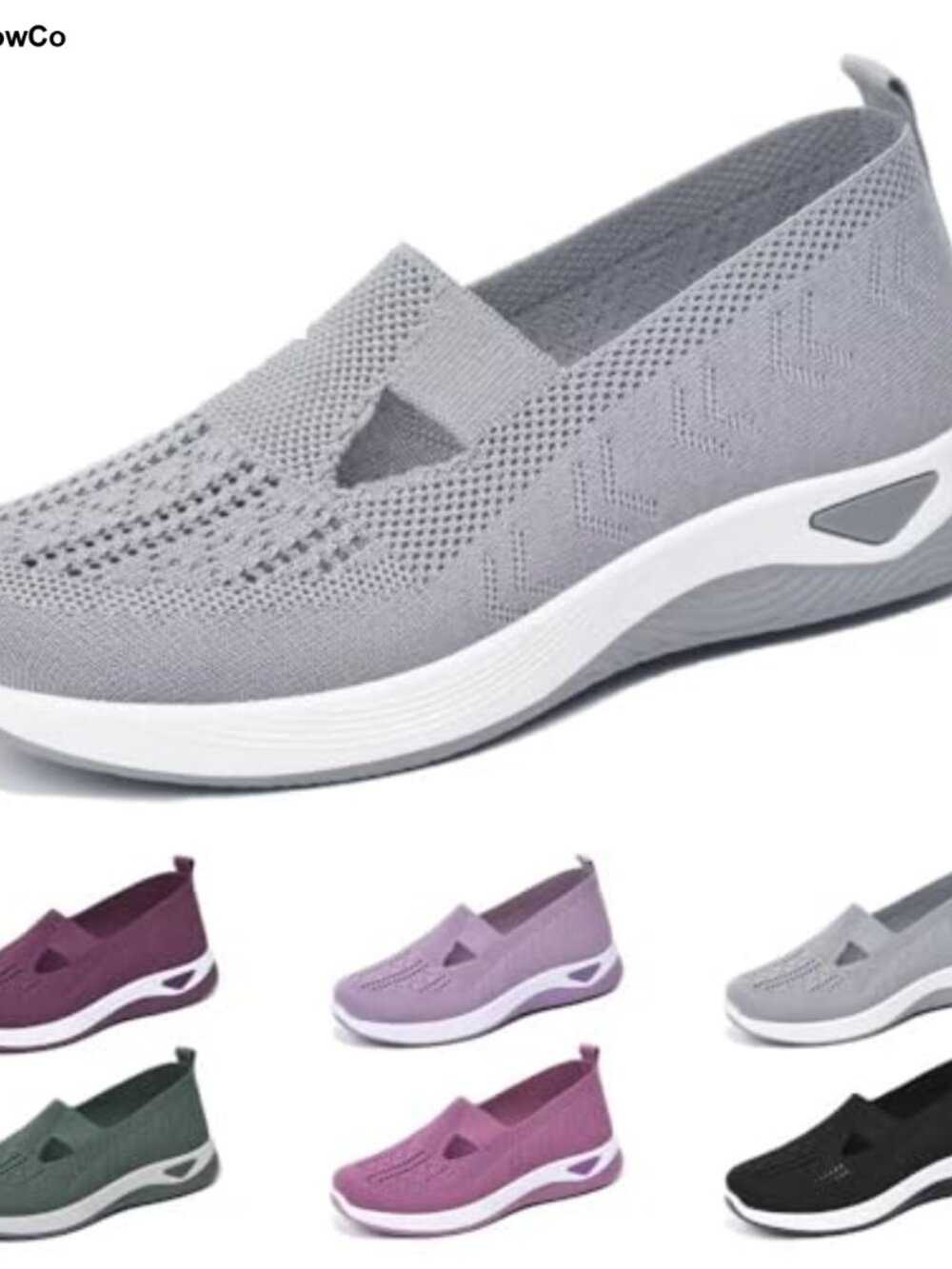 Women's Orthopedic Walking Shoes Breathable Knit Arch Support Non-Slip